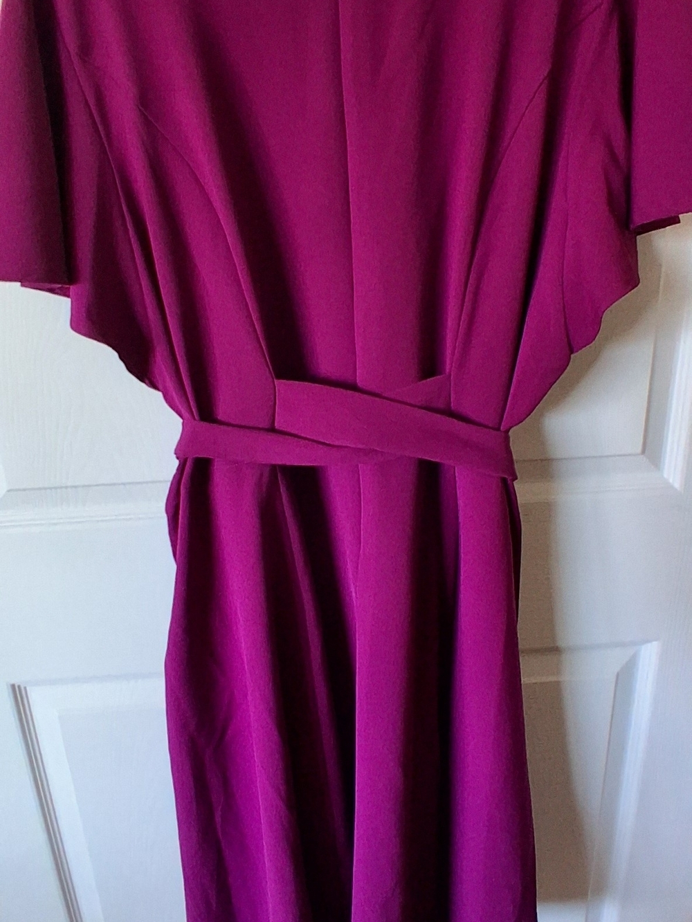 Lane Bryant Lena Flutter-Sleeve V-Neck Maxi Dress Pink 20P Like New - Picture 3 of 5